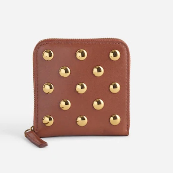 Madewell Essential Zip Wallet Soft Mahogany & Gold - Picture 1 of 7
